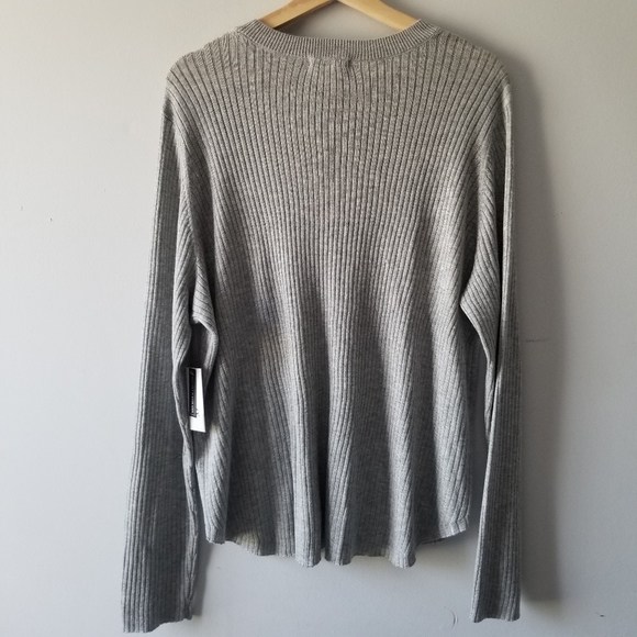 BP. Nordstrom Heather Gray Easy Ribbed Sweater Crew Neck 1X - Picture 9 of 10